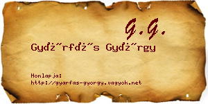 Gyárfás György névjegykártya