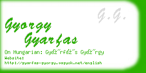 gyorgy gyarfas business card